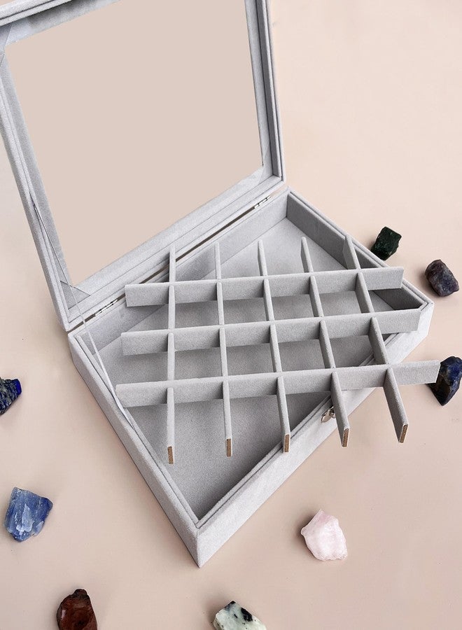 HEMYLU Rock Collection Display Case, Crystal Storage Box with 24 Grids and Gem Knowledge Handbook for Kids, Gem and Stone Collection Case for Display - Image 4